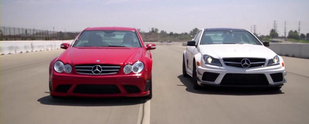 Duelul generatiilor: Mercedes CLK63 AMG Black Series vs Mercedes C63 AMG Coupe Black Series