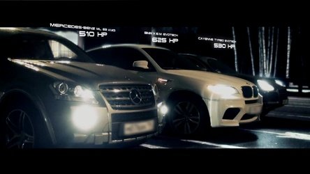 Duelul titanilor: Mercedes ML63 AMG vs Porsche Cayenne Turbo vs BMW X6 M