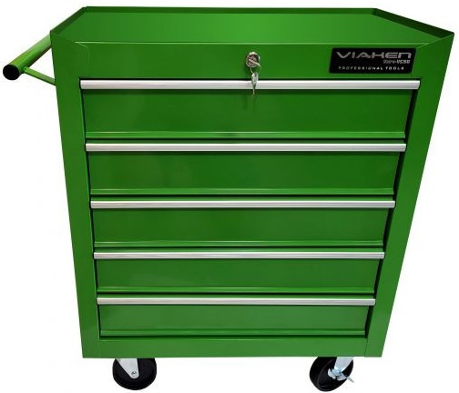 Dulap Pentru Scule Neechipat 5 Sertare Verde Viaken 12-189-926