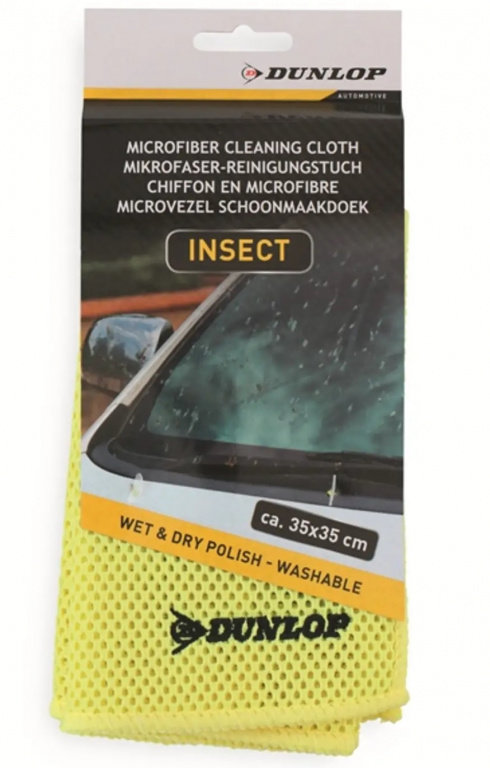 Dunlop Insect Microfiber Cleaning Cloth Laveta Din Microfibra Pentru Indepartarea Insectelor 35x35cm...