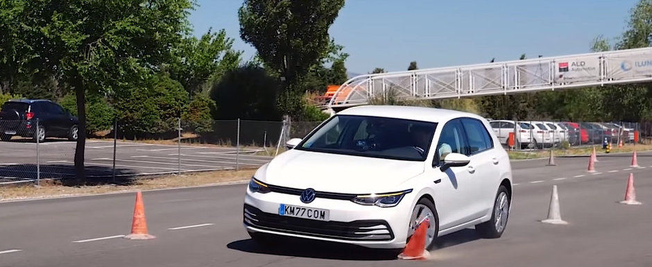 Dupa Passat Variant, un alt VW se face de ras la testul elanului: noul GOLF 8. VIDEO