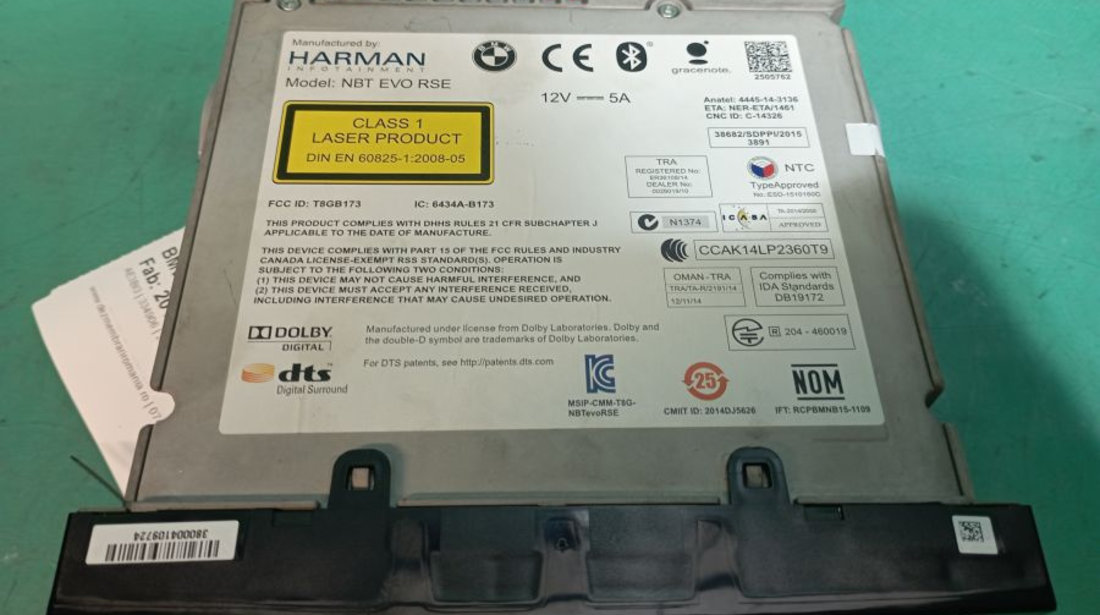 Dvd 244955901 Harman,g31 BMW 5 G30 2016