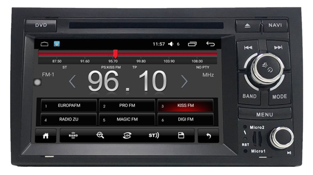 Dvd Auto Gps Navigatie Android Dedicata Audi A4 B6 B7 2000 2005 Carkit NAVD i050