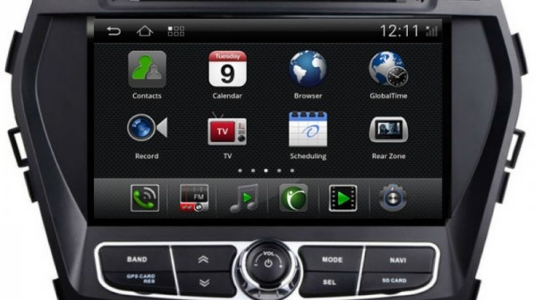 DVD AUTO Navigatie Android EDT I209 Dedicata NOUL Hyundai Santa Fe Ix45 Platforma S150 Internet 3g Wifi Procesor Samsung A8 1ghz Dvr Hard Intern Carkit Bluetooth Preluare Agenda Telefonica Mirror Link Model Premium