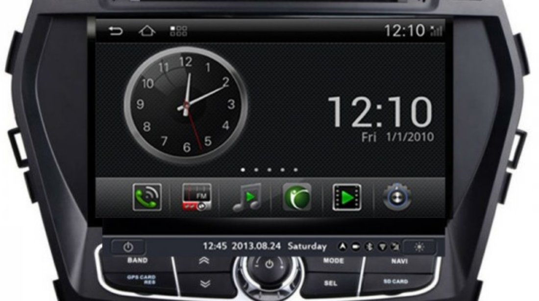 DVD AUTO Navigatie Android EDT I209 Dedicata NOUL Hyundai Santa Fe Ix45 Platforma S150 Internet 3g Wifi Procesor Samsung A8 1ghz Dvr Hard Intern Carkit Bluetooth Preluare Agenda Telefonica Mirror Link Model Premium