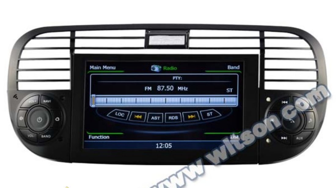 DVD AUTO Navigatie Dedicata Fiat 500 Witson W2 C315 Platforma S100 Procesor Dual Core A8 1ghz 512 Ddr 2 Dvd Gps Tv Dvr Carkit Preluare Agenda Telefonica Model 2014