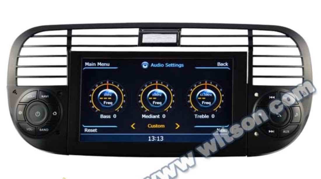 DVD AUTO Navigatie Dedicata Fiat 500 Witson W2 C315 Platforma S100 Procesor Dual Core A8 1ghz 512 Ddr 2 Dvd Gps Tv Dvr Carkit Preluare Agenda Telefonica Model 2014