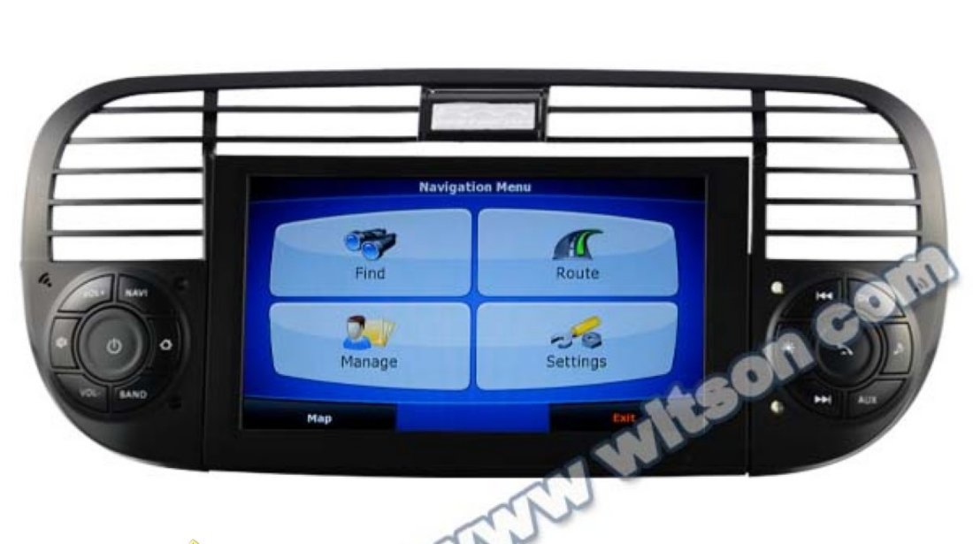 DVD AUTO Navigatie Dedicata Fiat 500 Witson W2 C315 Platforma S100 Procesor Dual Core A8 1ghz 512 Ddr 2 Dvd Gps Tv Dvr Carkit Preluare Agenda Telefonica Model 2014