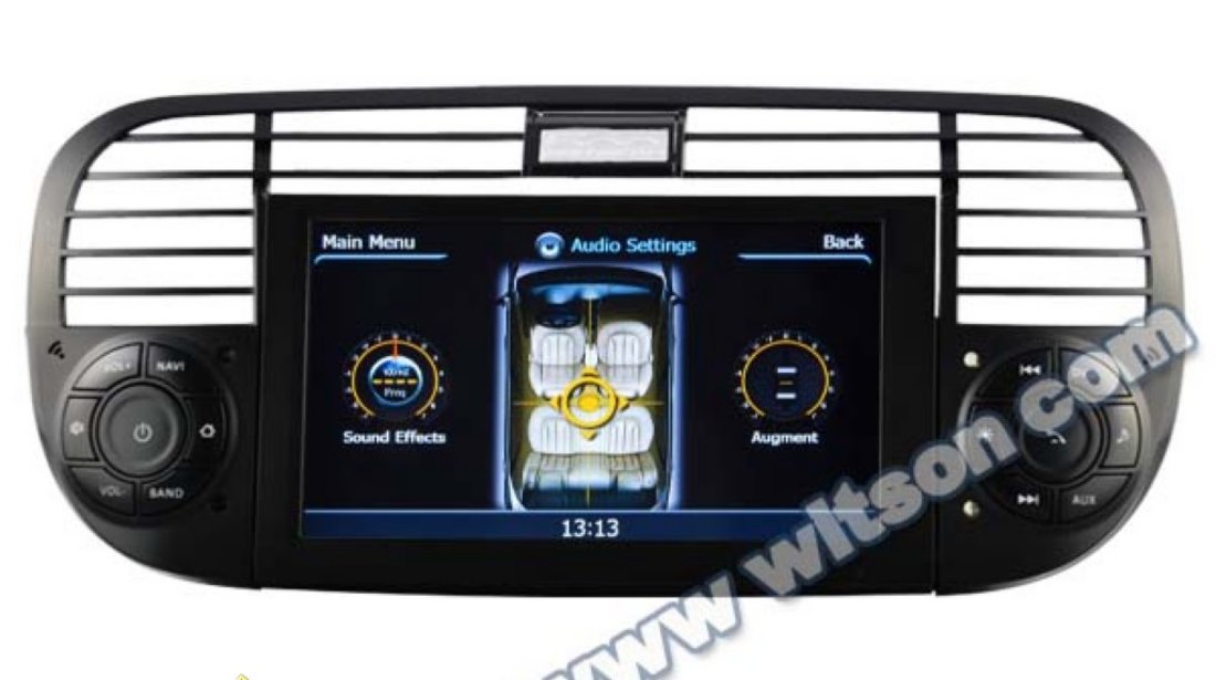 DVD AUTO Navigatie Dedicata Fiat 500 Witson W2 C315 Platforma S100 Procesor Dual Core A8 1ghz 512 Ddr 2 Dvd Gps Tv Dvr Carkit Preluare Agenda Telefonica Model 2014