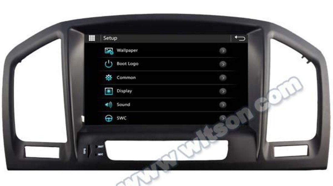 DVD AUTO NAVIGATIE DEDICATA OPEL INSIGNIA WITSON W2-E8977L PLATFORMA C30 ECRAN CAPACITIV 8'' DVD GPS