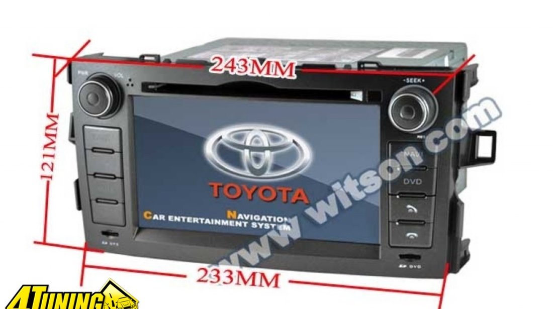 Dvd Auto Navigatie Dedicata Toyota Auris 2007 2012 Witson W2 C028 Platforma S100