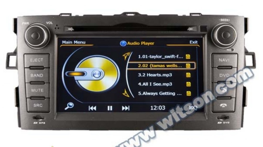 Dvd Auto Navigatie Dedicata Toyota Auris 2007 2012 Witson W2 C028 Platforma S100