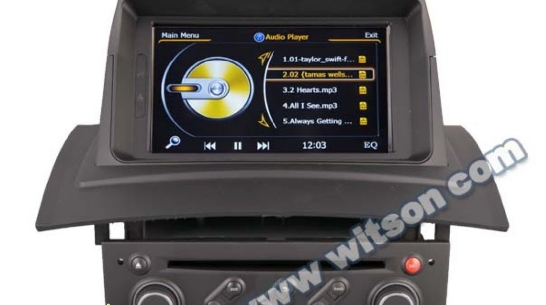 DVD AUTO NAVIGATIE WITSON W2 C098 DEDICAT Renault Megane 2 PLATFORMA S100 DVD GPS TV DVR CARKIT