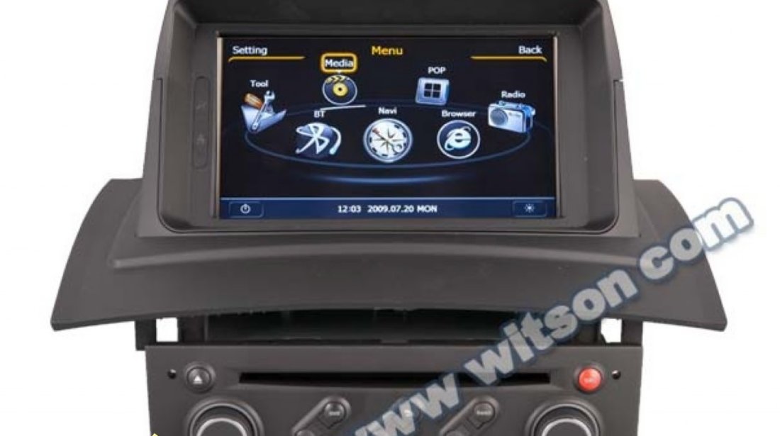 DVD AUTO NAVIGATIE WITSON W2 C098 DEDICAT Renault Megane 2 PLATFORMA S100 DVD GPS TV DVR CARKIT