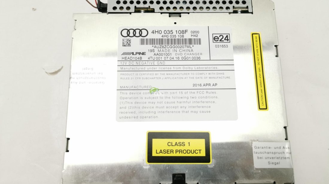 DVD Changer Audi A8 4H / A6 4G / A7 4G - Cod: 4H0035108F