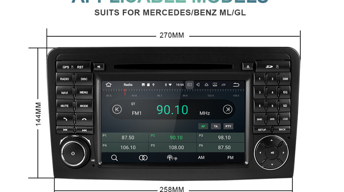 DVD GPS AUTO CARKIT USB Navigatie Dedicata Android Mercedes Benz Ml W164 Class GL X164 NAVD-A219