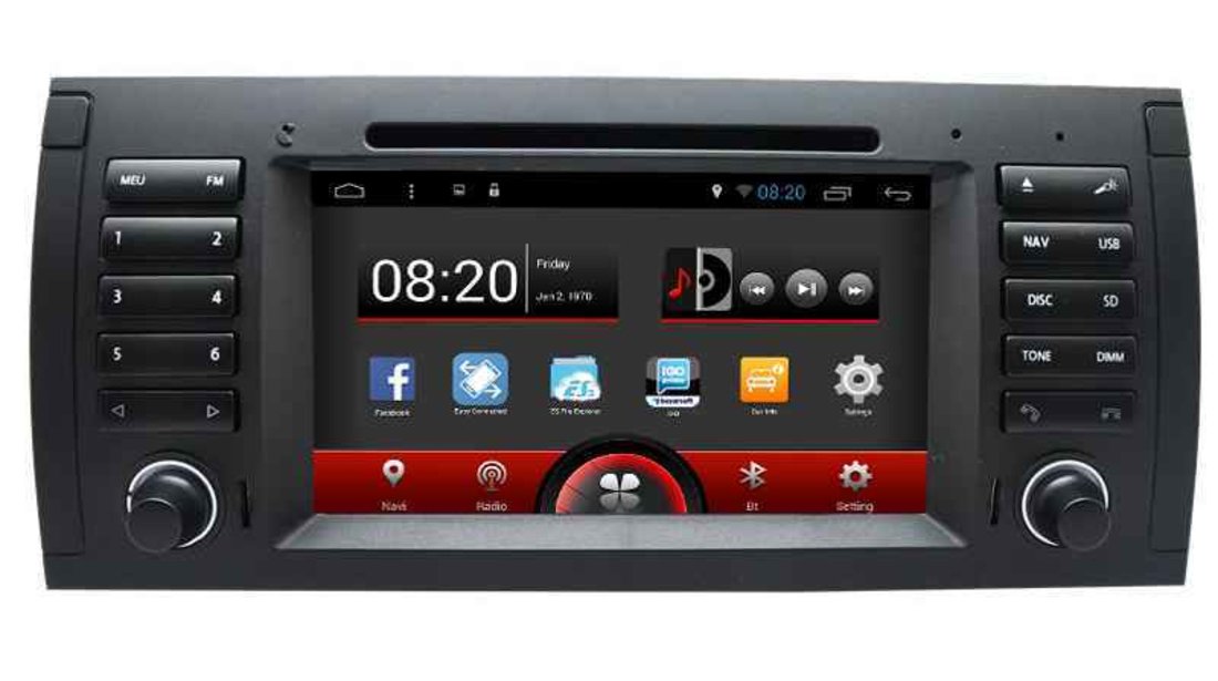 Dvd Gps Auto Navigatie Android Dedicata BMW E39 X5 E53 INTERNET 3G WIFI WAZE CARKIT 16 GB NAVD-E082