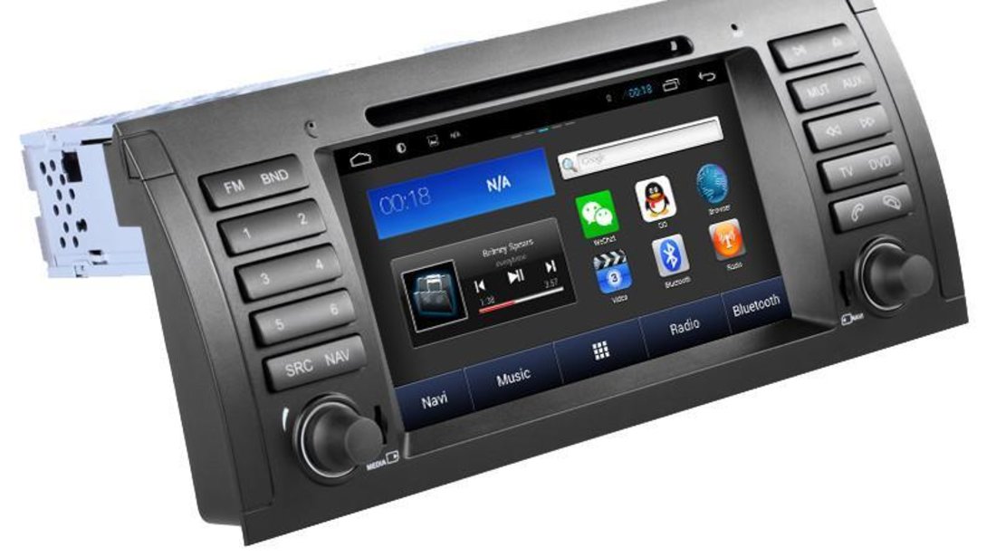 Dvd Gps Auto Navigatie Android Dedicata BMW E39 X5 E53 INTERNET 3G WIFI WAZE CARKIT 16 GB NAVD-E082