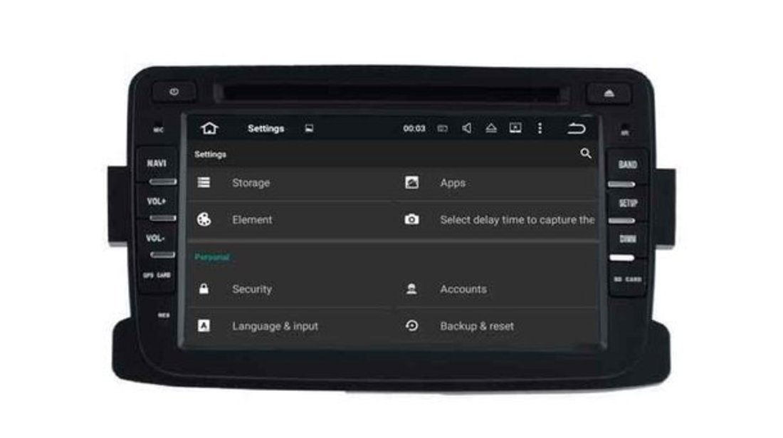 Dvd Gps Auto Navigatie Dedicata ANDROID 7.1 Dacia Logan NAVD A5157