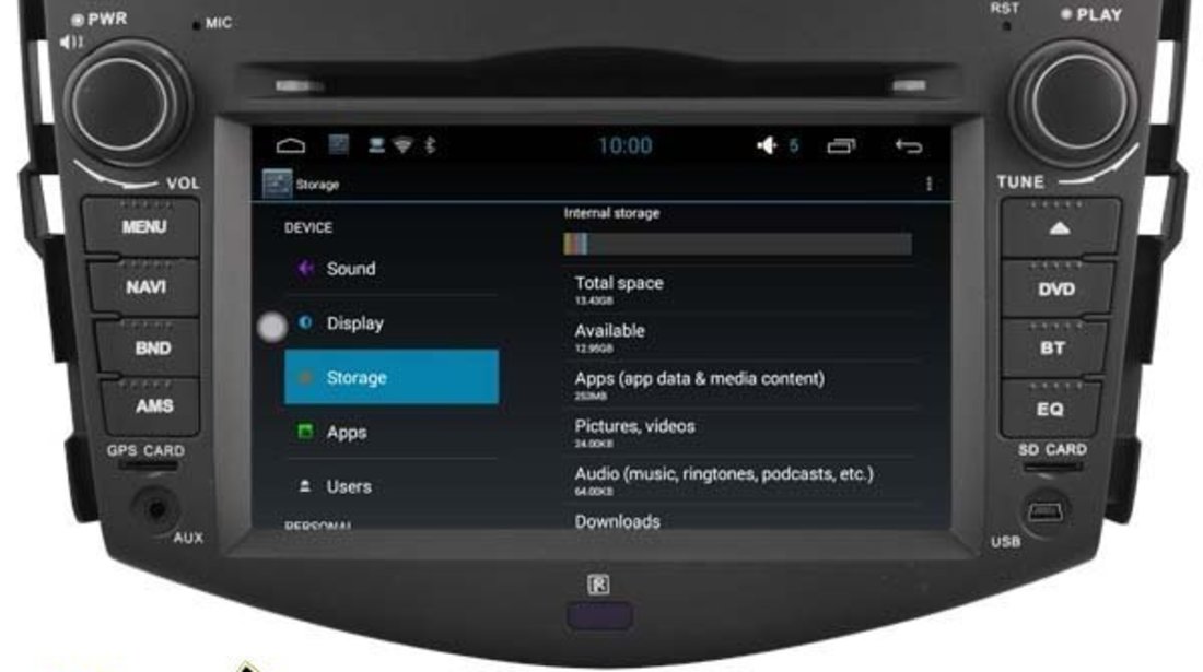 Dvd Gps Auto Navigatie Dedicata Cu Android Rav 4 Quad Core Internet NAVD-A5126