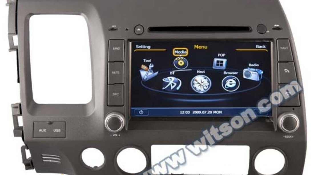 Dvd Gps Auto Navigatie Dedicata Honda Civic Sedan Navd C044 PLATFORMA S100 GPS TV DVR CARKIT