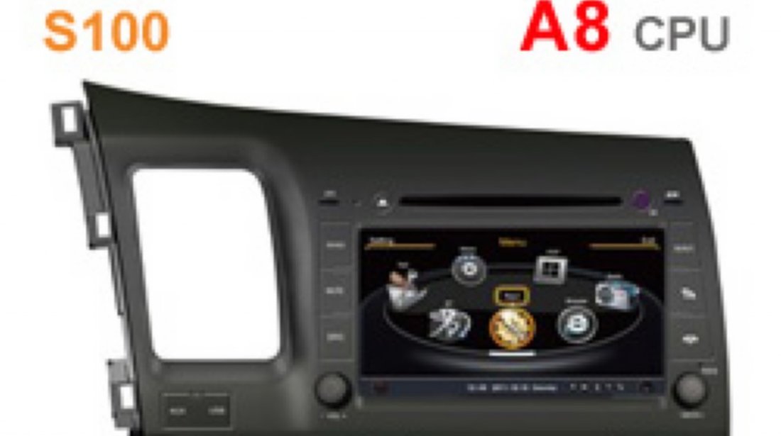 Dvd Gps Auto Navigatie Dedicata Honda Civic Sedan Navd C044 PLATFORMA S100 GPS TV DVR CARKIT