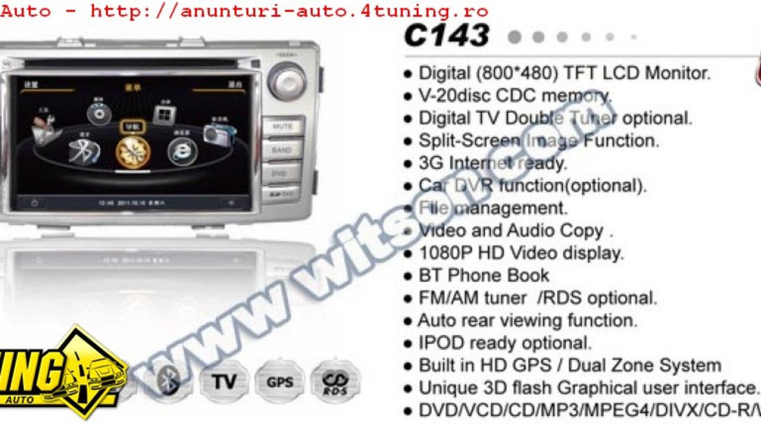 Dvd Gps Auto Navigatie Dedicata Toyota Hilux 2012 Navd C143 Platforma S100 Dual Core Dvd Gps Carkit