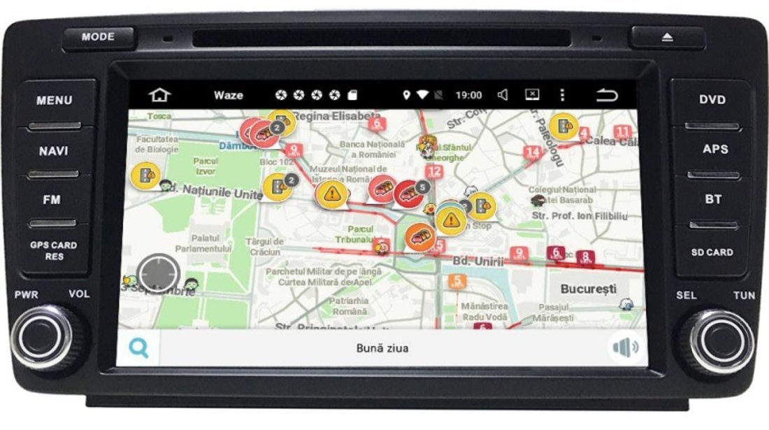 Dvd Gps Navigatie Android Skoda Octavia 2 Facelift ECRAN 8" CARKIT USB NAVD-i9725 Nu Necesita Rama