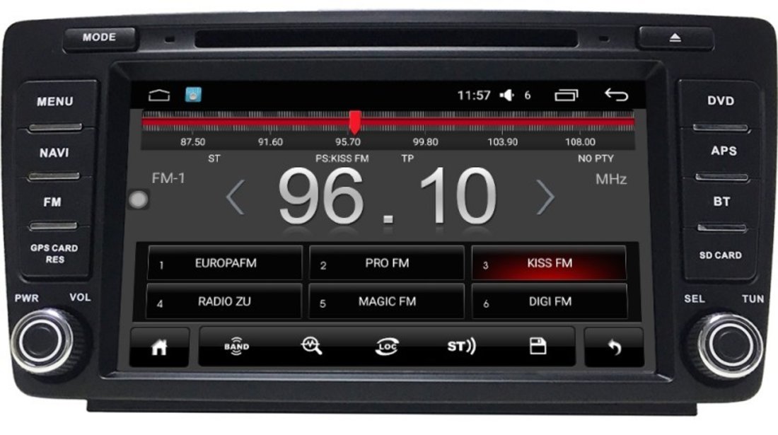 Dvd Gps Navigatie Android Skoda Octavia 2 Facelift ECRAN 8" CARKIT USB NAVD-i9725 Nu Necesita Rama