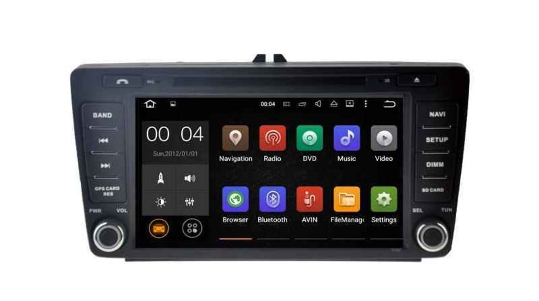 Dvd Gps Navigatie Skoda Octavia 2 ECRAN 8" CARKIT USB NAVD-9725V Nu Necesita Rama