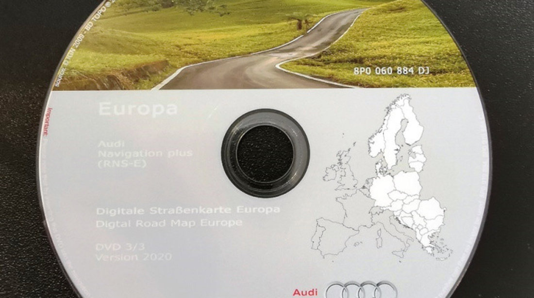 DVD HARTI 2020 Navigatie RNS-E GPS AUDI Navigation Plus A3 A4 A6 R8 TT 8P0060884DJ