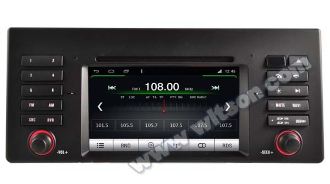 DVD NAVIGATIE ANDROID DEDICATA BMW X5 E53 SERIA 5 E39 SERIA 7 E38 WITSON W2-M082 PLATFORMA S160 16GB