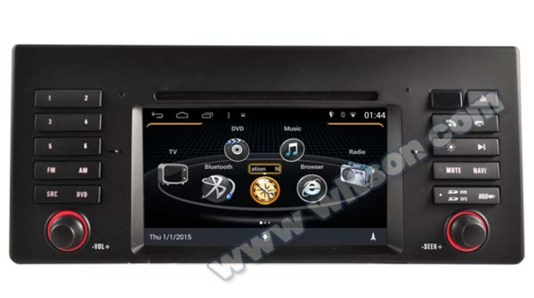 DVD NAVIGATIE ANDROID DEDICATA BMW X5 E53 SERIA 5 E39 SERIA 7 E38 WITSON W2-M082 PLATFORMA S160 16GB