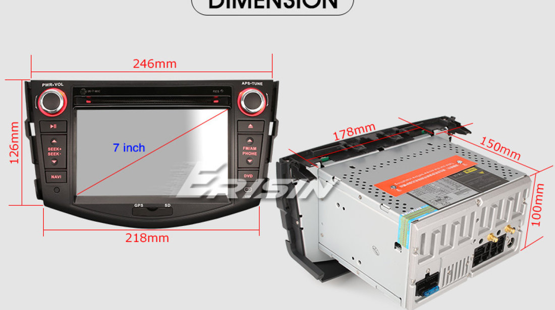 DVD NAVIGATIE ANDROID DEDICATA TOYOTA RAV4 2006-2012 ECRAN IPS 16GB 2GB RAM INTERNET 3G WIFI GPS