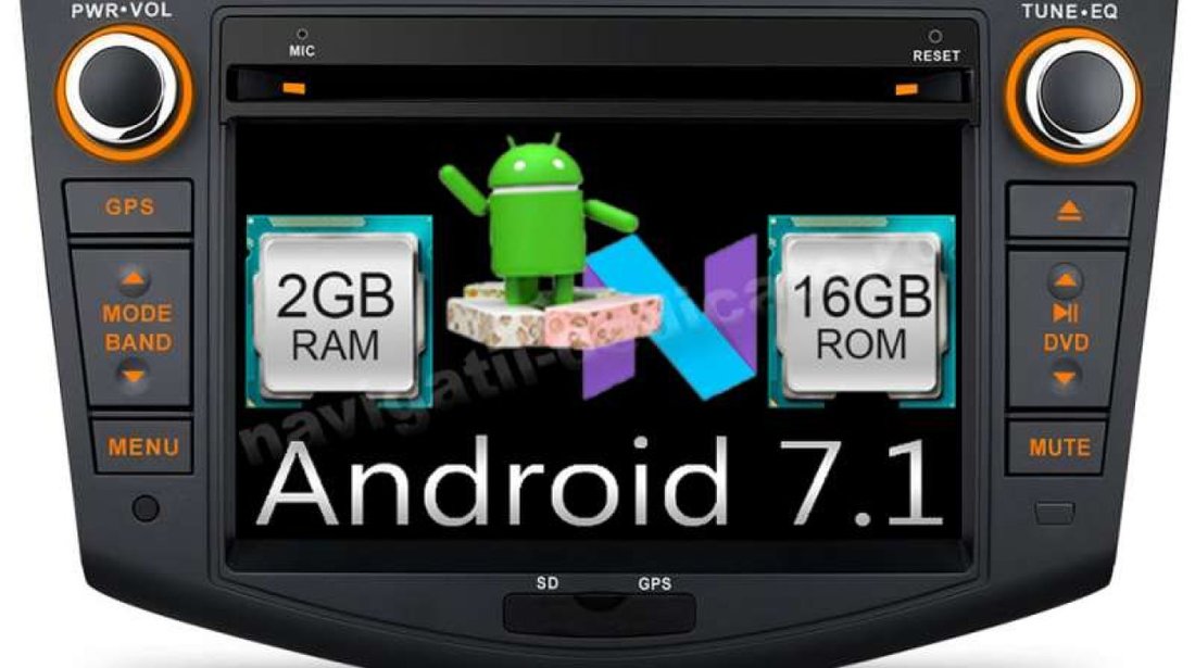 DVD NAVIGATIE ANDROID DEDICATA TOYOTA RAV4 2006-2012 ECRAN IPS 16GB 2GB RAM INTERNET 3G WIFI GPS