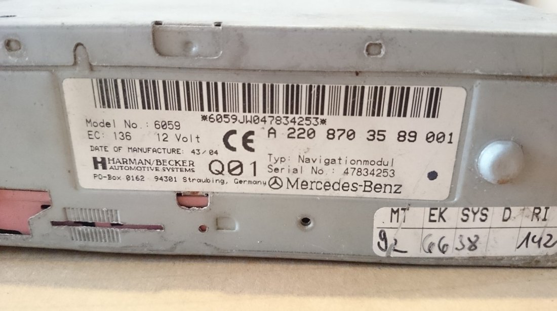 DVD Navigatie Mercedes W211, W220, W230 cod A2208703589