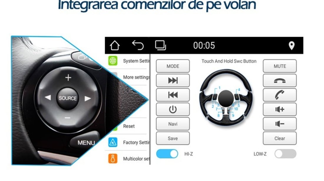 DVD PLAYER AUTO ANDROID ECRAN RETRACTABIL CAPACITIV 7'' EDT-G002 FATA DETASABILA INTERNET 3G WIFI