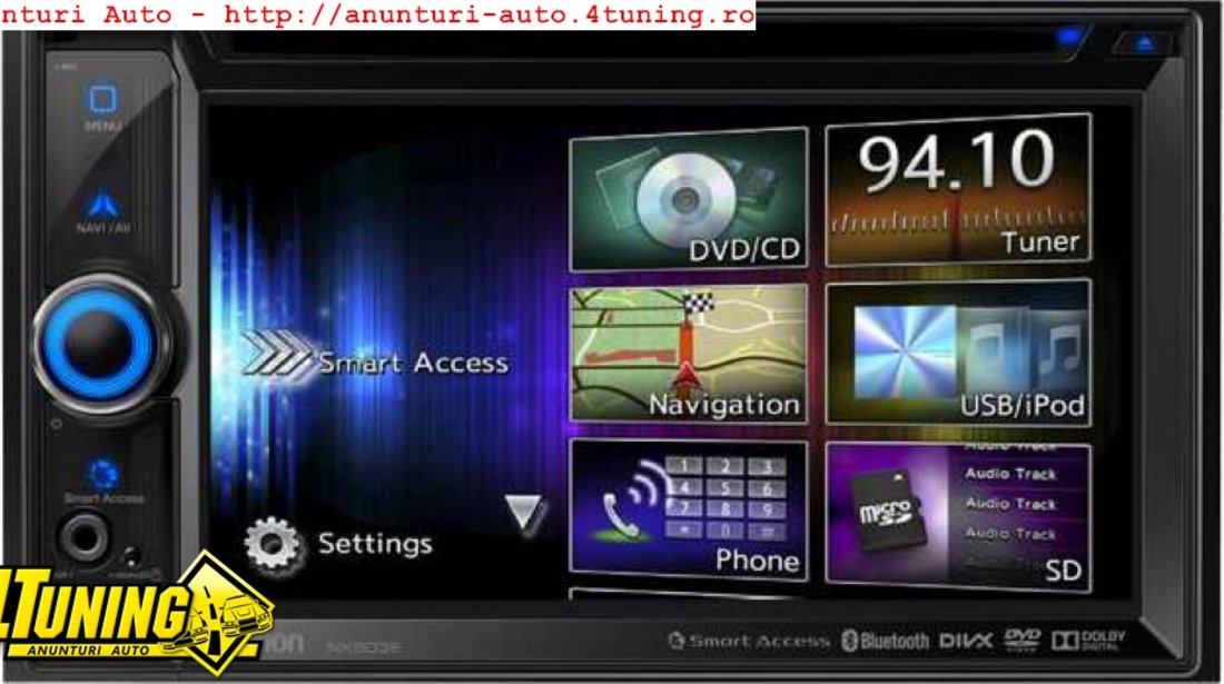 DVD Player Auto Clarion NX503E 2DIN UniversAL 4x50W iPod/iPhone Aux USB MP3 MP4 DivX