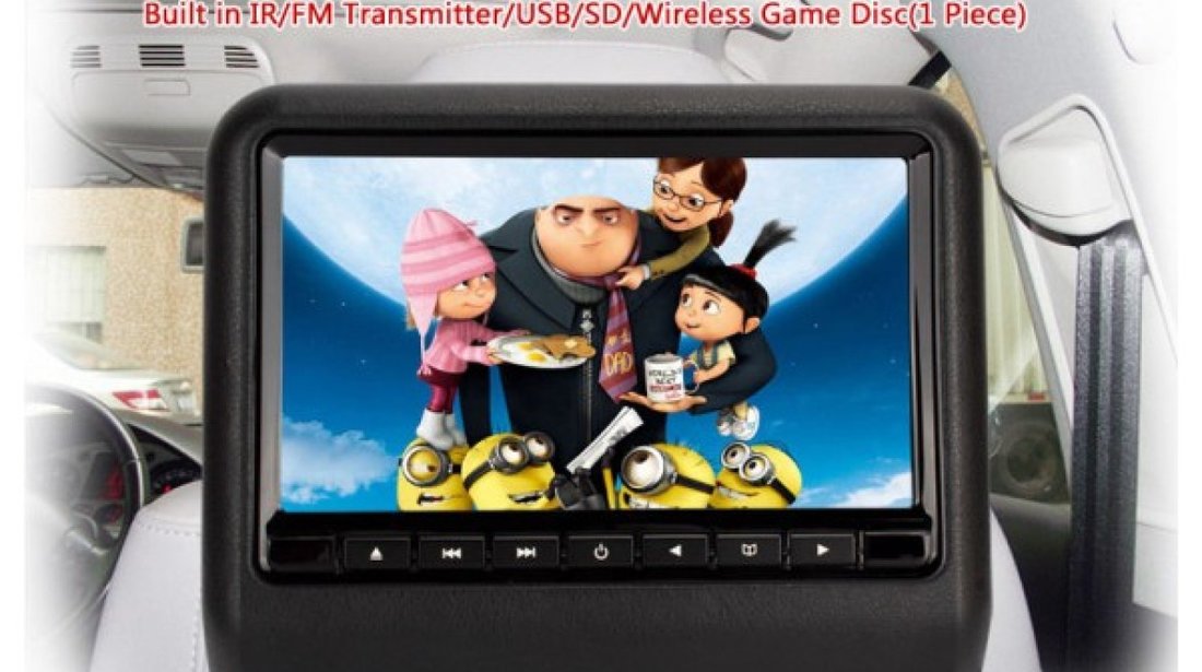 DVD PLAYER AUTO DE TETIERA NEGRU DEDICAT TOYOTA MODEL EDOTEC EDT-911