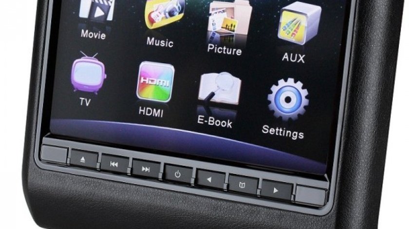 DVD PLAYER AUTO DE TETIERA NEGRU DEDICAT MITSUBISHI