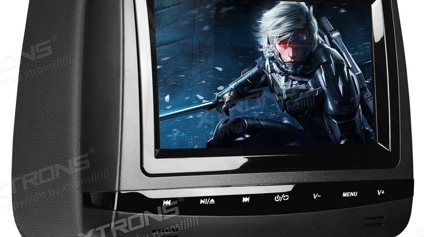DVD PLAYER AUTO DE TETIERA XTRONS HD728B USB SD LCD 7"' TOUCHSCREEN REZOLUTIE HD