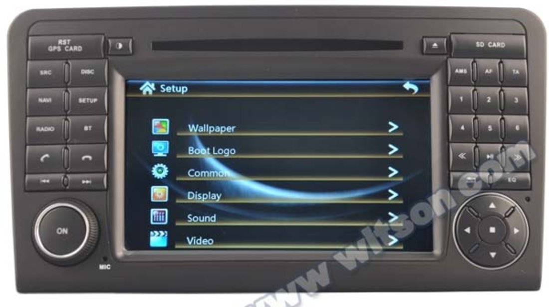 DVD PLAYER AUTO NAVIGATIE DEDICATA MERCEDES-BENZ ML W164 GL X164 WITSON W2-D6558 DVD GPS TV CARKIT