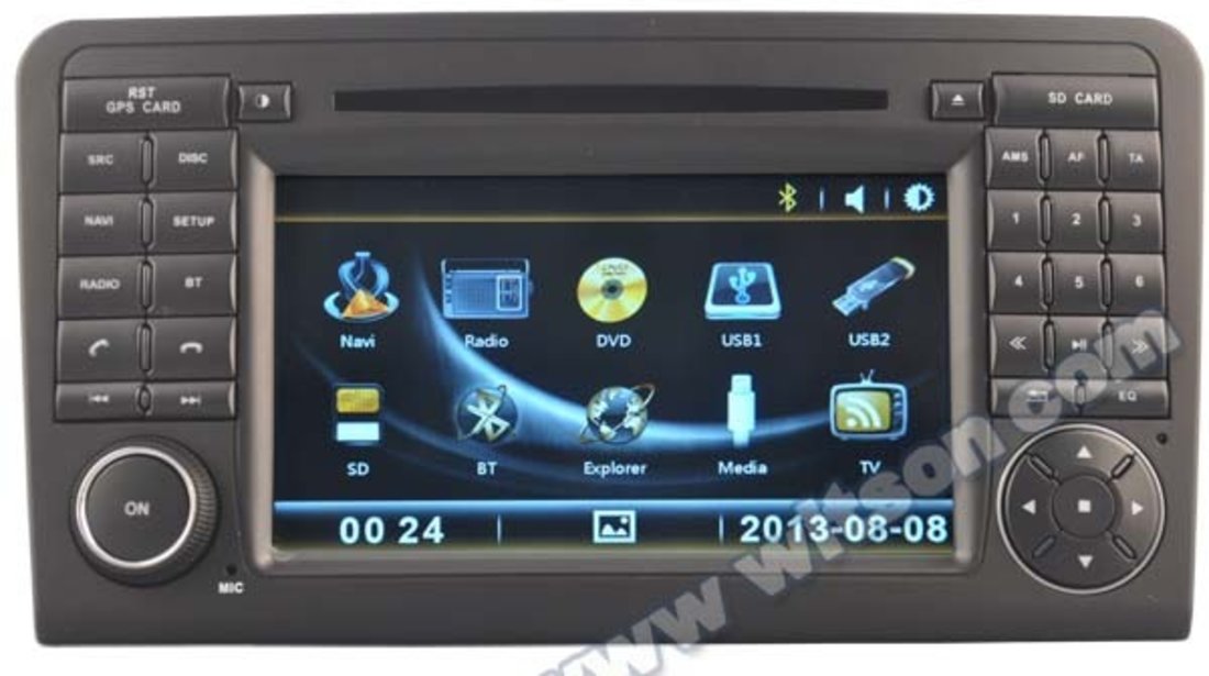 DVD PLAYER AUTO NAVIGATIE DEDICATA MERCEDES-BENZ ML W164 GL X164 WITSON W2-D6558 DVD GPS TV CARKIT