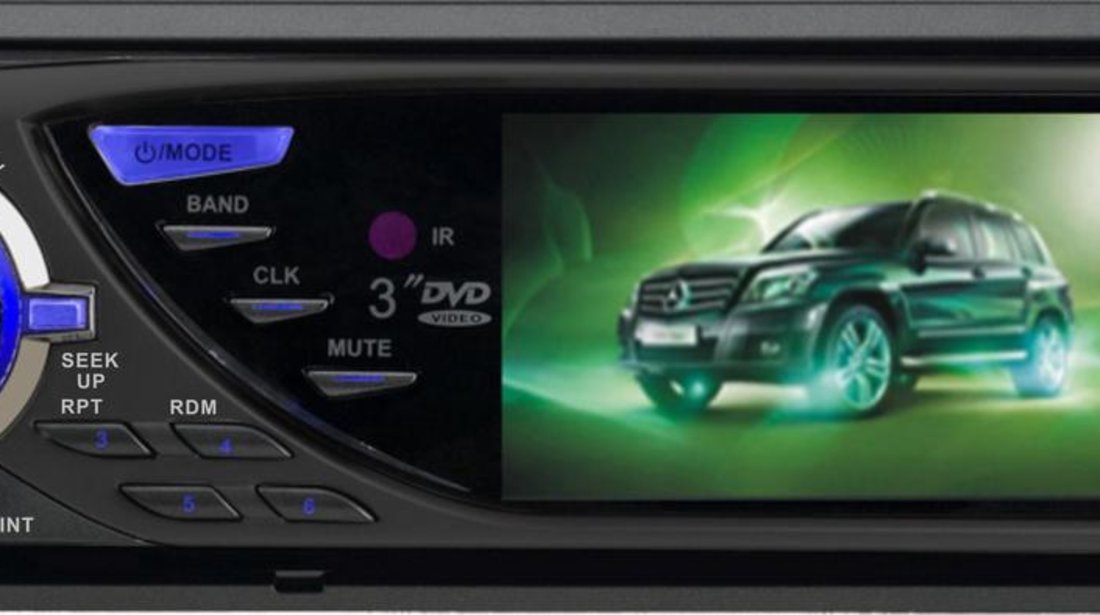 Dvd Player Auto Universal Ecran 3'' Fata Detasabila USB SD DIVX 2 Iesiri Video Model P-300