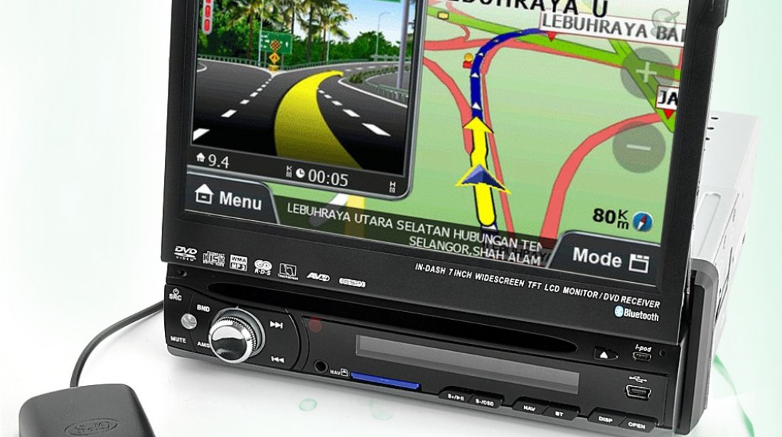 DVD RETRACTABIL PNI-8007 GPS DVD TV CARKIT USB SD DIVX MODEL 2012