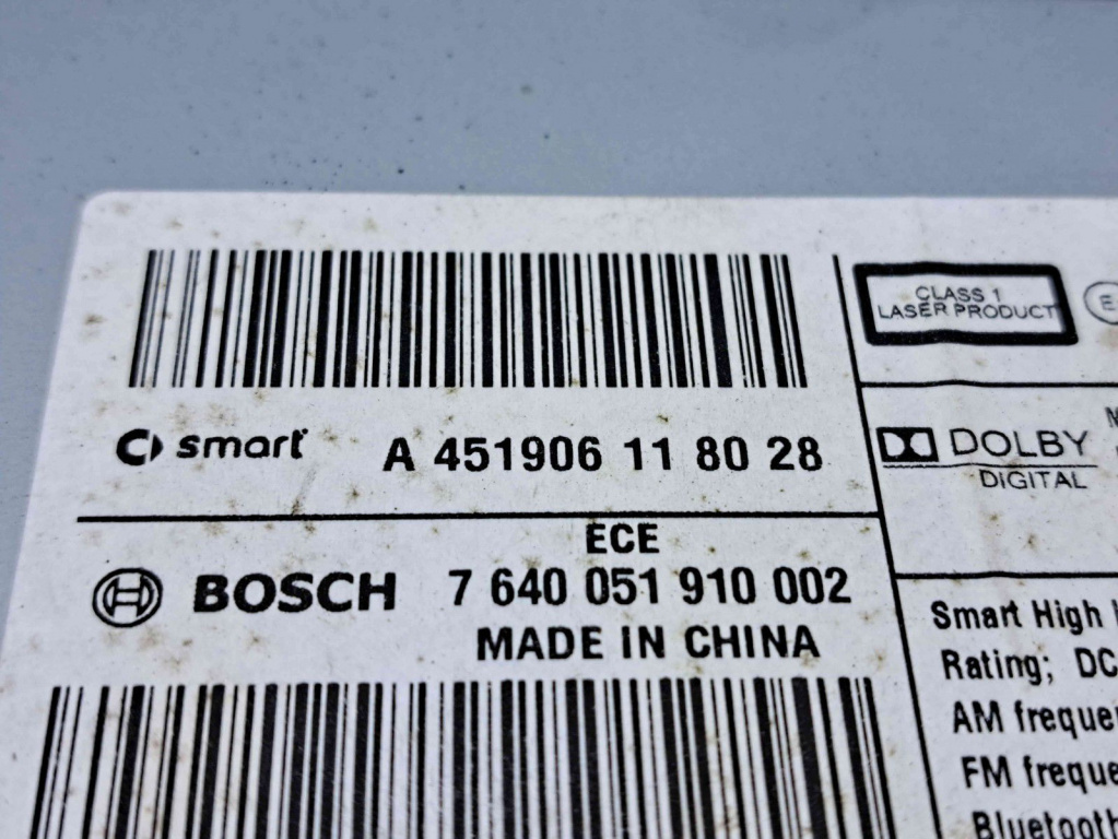 DVD SMART Fortwo Coupe (W451) [Fabr 2006-2014] A451906118028