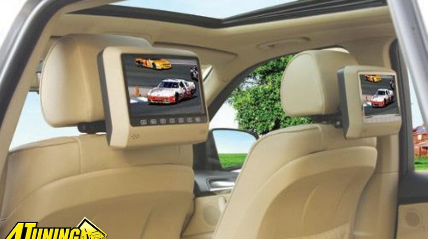 Dvd Tetiere CREM Cartek Ck-9tetmpp Lcd 9'' Usb Sd Divx Jocuri Modulator Fm Joystick Detasabile Model 2014