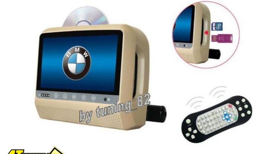 Dvd Tetiere NEGRE Dedicate Bmw Cu Tetiere Active Lcd 8 Inch Consola Jocuri Divx Usb Sd Divx Jocuri Modulator Fm Joystick Wireless