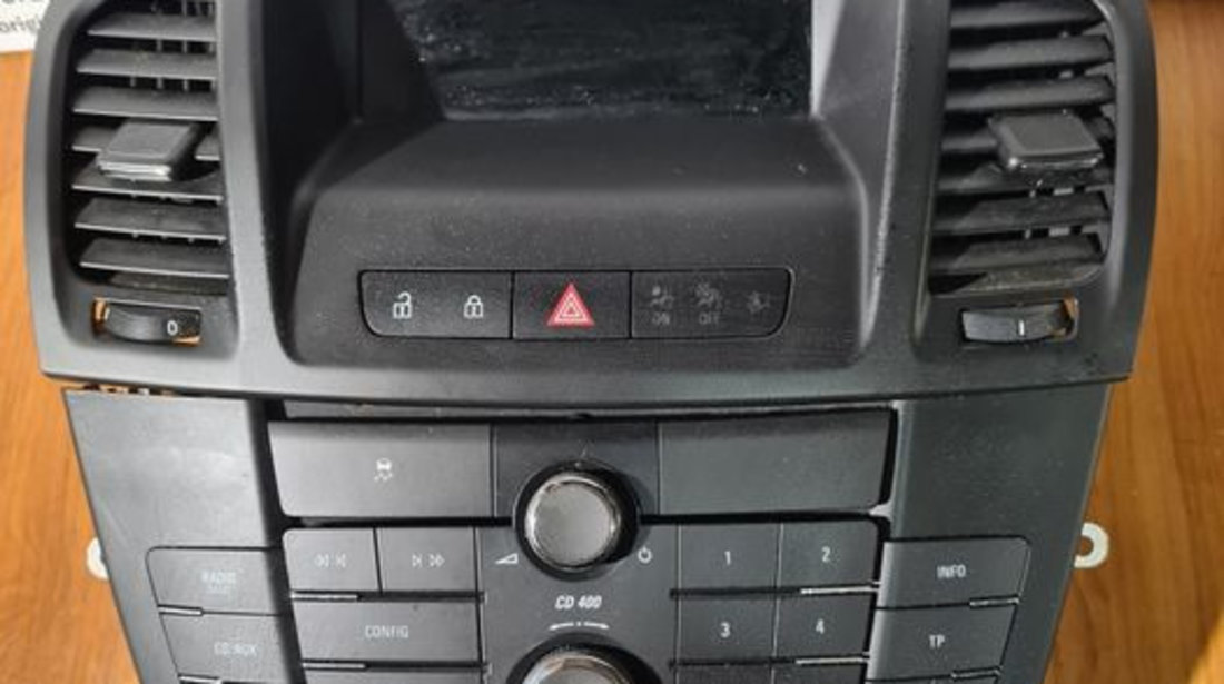 Ecran display butoane radio CD400 grila aer bord clima Opel Insignia