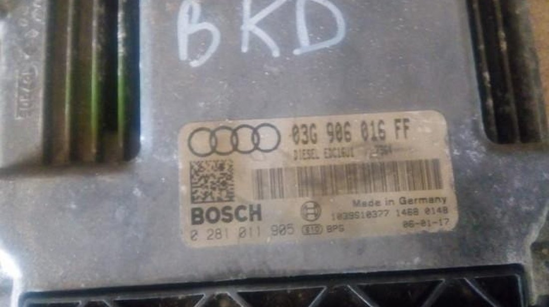 Ecu audi a3 8p 2.0 tdi bkd cod 03g906016ff 0281011905